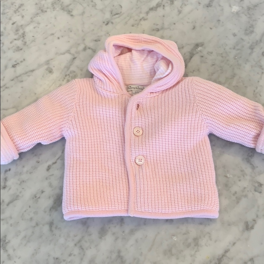 NWOT Kissy Kissy Pink Sweater Clay size 0-3 months